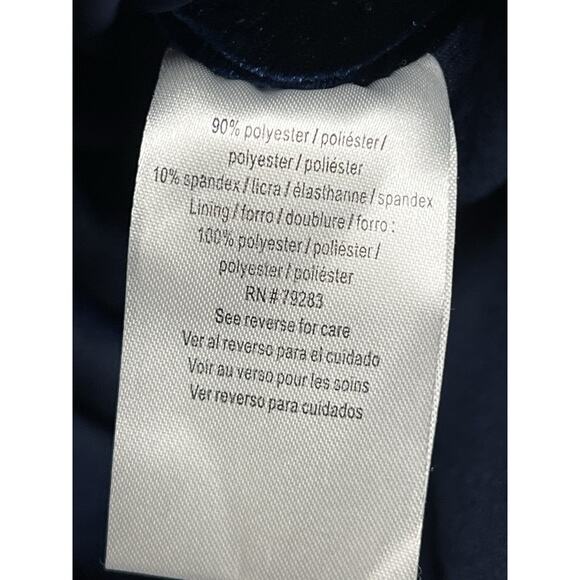 ALEX EVENINGS Plus Size Ruched Velvet Dress Blue Stones Size 16 A000149 - Picture 10 of 12